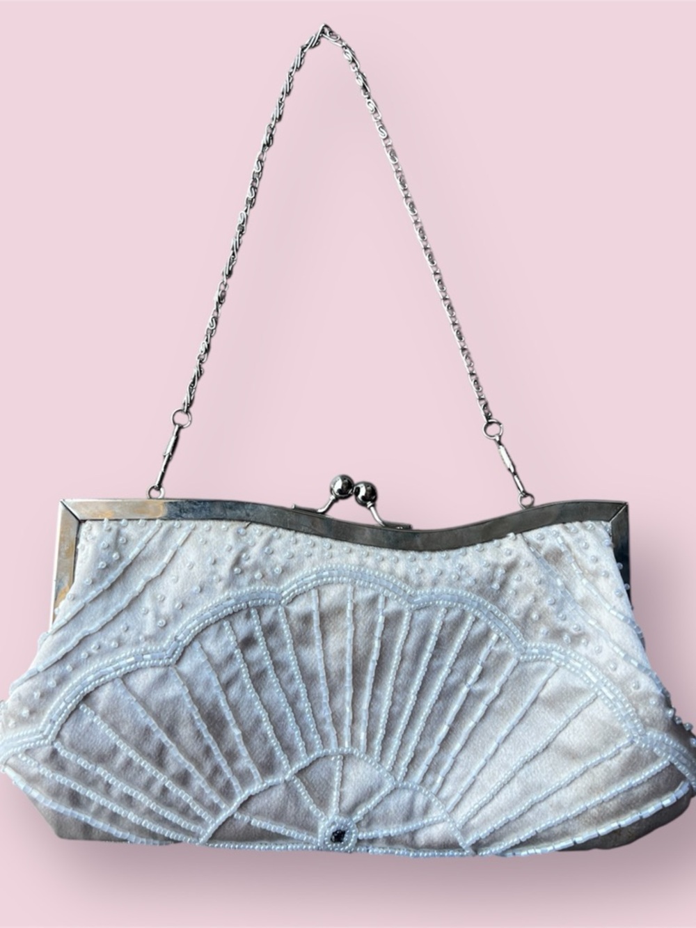 Vintage Arcadia Beaded Sequin Handbag Clutch Shoulder Bag